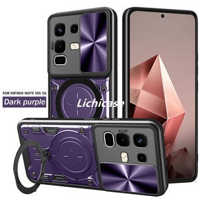 Lichicase Soporte de metal Cubierta de cámara deslizante Diseño TPU Hybrid PC One Case para Infinix <span class=keywords><strong>Note</strong></span> 50s Phone Cover - Product Image 6