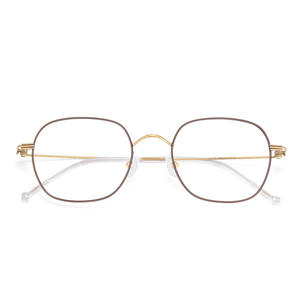 Montures de lunettes rectangulaires en titane pur de style japonais rétro, monture complète légère unisexe, verres en résine, origine Danyang, référence 7732 - Product Image 1