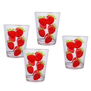 Linda copa de <span class=keywords><strong>vino</strong></span> acrílica con relieve de fresa, vaso y jarra de fresa adorable, jarra divertida y elegante para bebidas de verano - Product Image 4