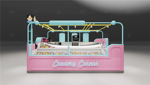 Kiosco de Helados Personalizado y Colorido con Iluminación LED, Moderno Expositor de Gelato para Centros Comerciales, para Negocios Minoristas - Product Image 4