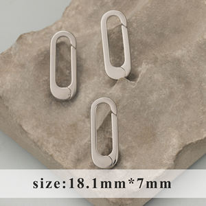 Ювелирные аксессуары MF20, нержавеющая сталь 316L, без никеля, подвески, фурнитура для ожерелий, застежка, крючки, 2 шт./партия - Product Image 6