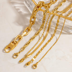 Stainless Steel <b>Bracelet</b> 18K <b>Gold</b> Plated Cuban Chain <b>Chunky</b> Link Fashion Jewelry Unisex <b>Bracelets</b> For Women Men - Product Image 2