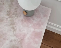 Ensemble de table basse en marbre nordique poli personnalisé socle en marbre cube rose bas danois de luxe