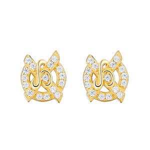Pendientes de Aro de Plata Chapados en Oro con Moissanita, Diseño Étnico e Indonesio Artístico Retro y Moderno para Mujer - Regalo - Product Image 1