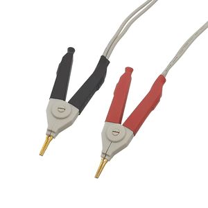 1 Par de Cables con Conector Banana Aislado a Pinzas de Cocodrilo, Cables de Prueba <span class=keywords><strong>Kelvin</strong></span> LCR, Conector de Terminal para Medidor de Pruebas, 80CM - Product Image 5