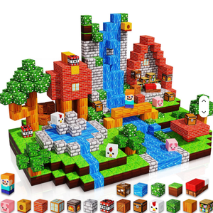 Set de Bloques de Construcción Magnéticos Personalizados, Granja en Cubos, Animales de Granja en 3D, Juguete Educativo STEM de Ensamblaje para Niños, Paisaje DIY - Product Image 6