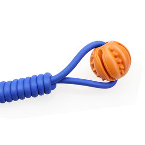 เชือกคอตตอนเคี้ยวของเล่นสำหรับสัตว์เล็กของเล่นสุนัขสีสันสดใสทำจากยางอุปกรณ์สำหรับสัตว์เลี้ยง - Product Image 3