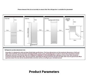 Refrigerador de Tres Puertas CN Mijia 215L, Color Plateado Platino, 50.5cm de Ancho, 3ra Eficiencia Energética, Enfriamiento Directo, Bajo Nivel de Ruido - Product Image 6