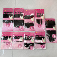 ANNA Lot de Cheveux Bouclés Semi-Naturels Pixie Super Double Drawn, Mélange Doux, Paquets de Cheveux Bouclés Semi-Naturels en Gros