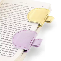 Marcador Magnético con Clip para Bolígrafo, Porta Lápices de Cuero con Lazo Elástico para Diario, Cuaderno, Carpeta de Papel, Escritura, Suministros de Oficina