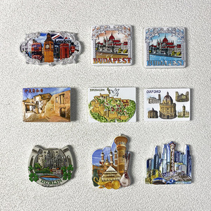 Imanes de Nevera de Todo el Mundo, Recuerdos Culturales y Turísticos, Decoraciones Tridimensionales para el Hogar, Pintura 3D - Product Image 1