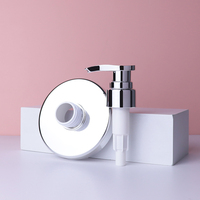 Bouteille de shampoing en plastique givré de haute qualité écologique 250 500 800ml avec pompe en argent de luxe