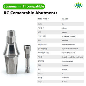 Straumann piliers cimentables avec vis pilier droit d'implant dentaire pour utilisation de perceuse accessoire de transfert approvisionnement d'usine - Product Image 2