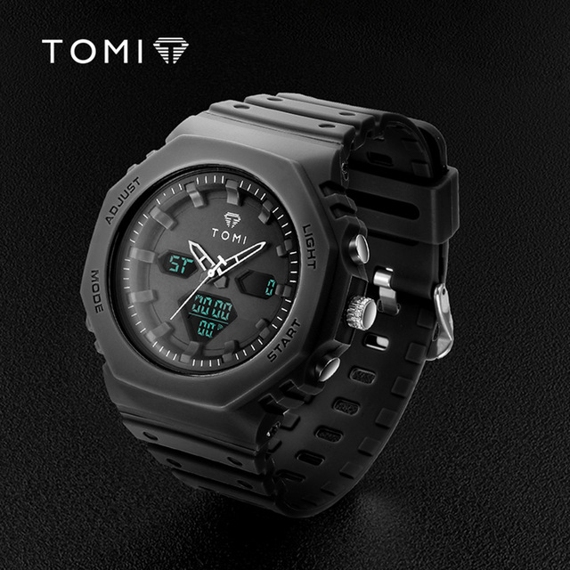TOMI T217 New Trending Fashion Creative Design Electronic Sport Wristwatch Wholesale Back Light Waterproof Men's Digital Watches