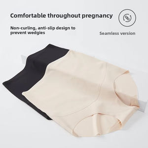 Sous-vêtements de maternité sans couture à taille haute, antibactériens, soutien du ventre, extensibles et confortables pour toutes les étapes de grossesse, femmes enceintes - Product Image 3