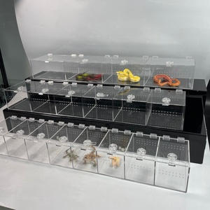 For Modern Acrylic Reptile Breeding Box Lid Enclosure Habitat <b>Display</b> <b>Case</b> Terrarium Customizable Options for Small Reptiles - Product Image 5