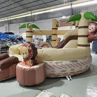 Château gonflable de safari populaire pour tout-petits, structure de jeu souple avec matériau PVC et taille personnalisée pour usage commercial
