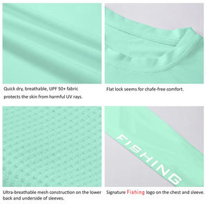 Vêtements de protection solaire séchage rapide personnalisé Upf 50 hommes femmes chemises de soleil à manches longues Performance T-Shirt Upf vêtements chemises de pêche - Product Image 5