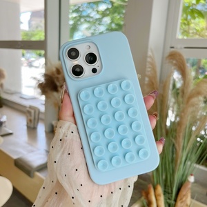 Coque de Téléphone en Silicone à Ventouse pour <span class=keywords><strong>iPhone</strong></span> avec Support Intégré, Support de Téléphone Mobile Coloré en Silicone, Accessoires de Support de Téléphone - Product Image 6