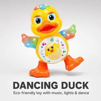Jouet musical écologique en forme de canard dansant avec ailes lumineuses pour le jeu sensoriel des tout-petits, cadeau d'apprentissage précoce