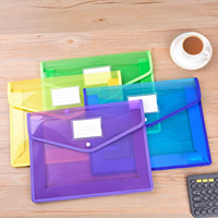 Nouveau A4 Coloré En Plastique Fichier Poche Clair Expansion Fichier Protection Dossier Étanche Document Pochette Sac