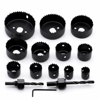 Kit de 15 scies cloches en acier à haute teneur en carbone de 3/4 à 3 pouces, 19-76 mm, avec mandrins pour le travail du bois, le contreplaqué, le PVC et le cloison sèche