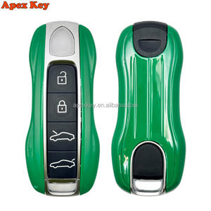 Étuis de clés de remplacement de haute qualité, vert foncé, magnifiques, pour Porsche, avec autocollants pour la création de cadres photo artistiques - Product Image 1