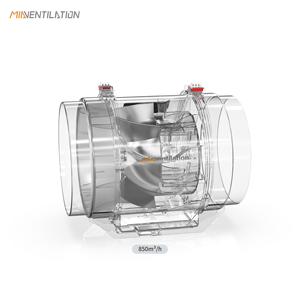 Ventilateur d'extraction de salle de bain à conduit flexible réversible en ligne de 900 m3/h, silencieux, à haut débit d'<span class=keywords><strong>air</strong></span>, 200 mm, ventilation forcée - Product Image 1