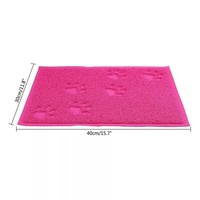Tapis pour gamelle d'animaux en PVC facile à nettoyer, imperméable, antidérapant, style dessin animé pour chiens et chats, doux et disponible en plusieurs couleurs