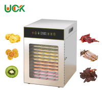 UCK 12 Bakjes RVS 800W Digitale Voedseldehydrator Machine Verwarming Huishoudelijke Fruit Groente Droger Mais Kruiden Beef Jerky