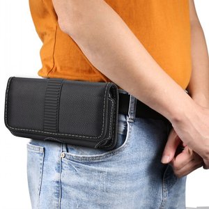 Fondina Orizzontale in Nylon per Cellulare, per iPhone 17 16, <span class=keywords><strong>Samsung</strong></span>, Moto - Custodia in Tela da Cintura con Clip/Passanti - Product Image 6