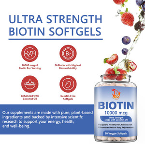 Cápsulas Blandas de Biotina al por Mayor de Fábrica, Suplementos Dietéticos de Biotina, Restaura el Brillo, la Humedad, la Suavidad y la Elasticidad del Cabello - Product Image 6