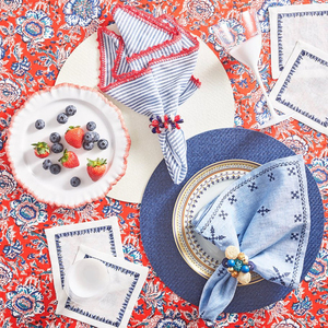 Serviettes de table en coton et lin brodées sur mesure d'un fabricant de serviettes pour les événements de mariage - Product Image 1