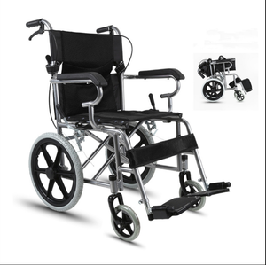 AMAIN Fauteuil roulant manuel pliable en acier inoxydable <span class=keywords><strong>pour</strong></span> la réadaptation des personnes âgées Fauteuil roulant léger - Product Image 1