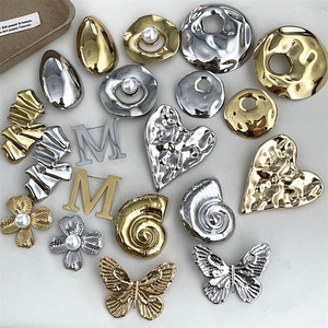 <span class=keywords><strong>Broche</strong></span> Moyamiya pour femme, style artistique minimaliste, en acier inoxydable plaqué, géométrique, plissée, atmosphérique, accessoire de costume - Product Image 1