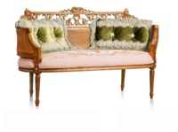 Fauteuils de luxe faits à la main Louis sculpture canapé en bois vintage canapé de salon classique français pour Villa hôtel palais royal