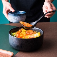 Style japonais coréen grands bols de service 900ml 1500ml bols à salade en céramique écologiques pour la restauration de fête pour les Japonais