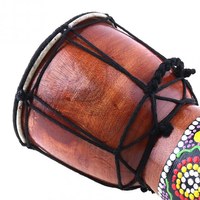 Tambour djembé africain de 6 pouces, sculpté à la main, en bois massif, peau de chèvre, instrument de musique traditionnel, instrument de percussion