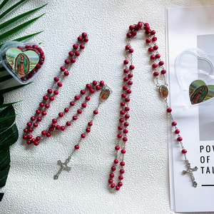 Collar <span class=keywords><strong>de</strong></span> Rosario con Cuentas <span class=keywords><strong>de</strong></span> Mariposa Chapadas en Oro <span class=keywords><strong>de</strong></span> 12 Piezas, Cadena con Cruz, Nuestra Señora <span class=keywords><strong>de</strong></span> Guadalupe, Perfumado, Primera Comunión, Regalo Unisex - Product Image 3