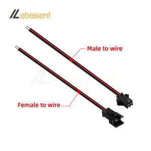 Cavo di alimentazione striscia LED JST SM 2P maschio femmina cablaggio di connessione da 1 a 2 2.54mm passo 0.6M 1M 2M cavo di prolunga 2 Pin 22AWG - Product Image 4