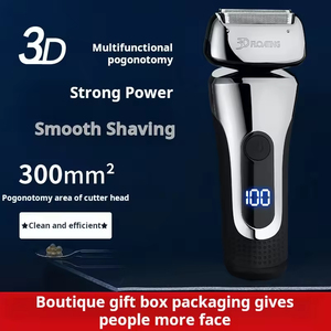 Electric <b>Shaver</b> Men 3-Bead Reciprocating Lithium <b>Foil</b> <b>Shaver</b> Full Body Water-Washing Feature Multifunctional <b>Shaver</b> - Product Image 4