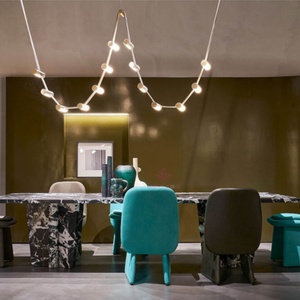 <span class=keywords><strong>Mesa</strong></span> de comedor de mármol negro Napoleón italiano, <span class=keywords><strong>mesa</strong></span> ovalada de piedra natural de lujo para villas de diseño y salas de exposiciones - Product Image 2