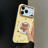 Coque de protection intégrale antichoc style coréen avec écran anti-chute et dos étoilé pour iPhone 16, 15, 17 Pro Max, 14, 13, 12