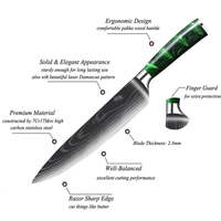 Ensemble de couteaux de cuisine à motif Laser damas, en acier inoxydable à haute teneur en carbone 7Cr17, ensemble de couteaux de Chef tranchants Santoku, meilleure vente, 10 pièces