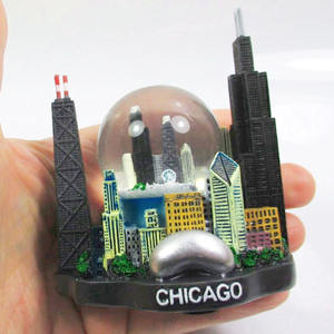 Globo de Nieve de Chicago, Estados Unidos, con Estatua de Edificio, Figura Coleccionable, Regalos de Viaje para Niños - Product Image 6