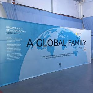 Özelleştirilebilir Alüminyum Taşınabilir Düz Açılır Kapanır Stand Geri Çekilebilir Banner Arka Plan Fuar Promosyonları için Katlanabilir - Product Image 3