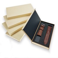 Kotak kemasan tali jam tangan mewah kotak hadiah set jam tangan pria dengan sisipan EVA penutupan magnetis logo kustom