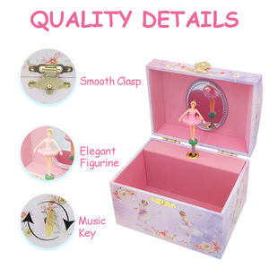 Elegante Caja Musical <span class=keywords><strong>de</strong></span> Ballet <span class=keywords><strong>de</strong></span> la Fábrica Jakos - Regalo Perfecto para <span class=keywords><strong>Cumpleaños</strong></span>, Navidad y Festividades <span class=keywords><strong>de</strong></span> Niñas, Caja Musical <span class=keywords><strong>de</strong></span> Madera - Product Image 3