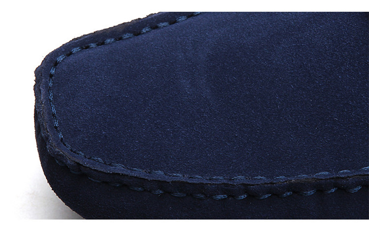 Plus Size 38-49 Pigskin Men Pea Soft Shoes Flats Light Breathable Slip-on Loafers Casual Shoes