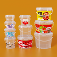 Seau alimentaire en plastique recyclable inviolable avec couvercle, conteneurs de stockage hermétiques personnalisés pour l'emballage alimentaire - Vente en gros